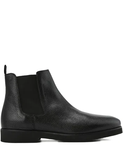 Cerruti 1881 Leather Chelsea Boots In Black