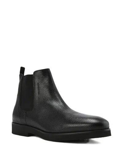 Cerruti 1881 Leather Chelsea Boots In Black