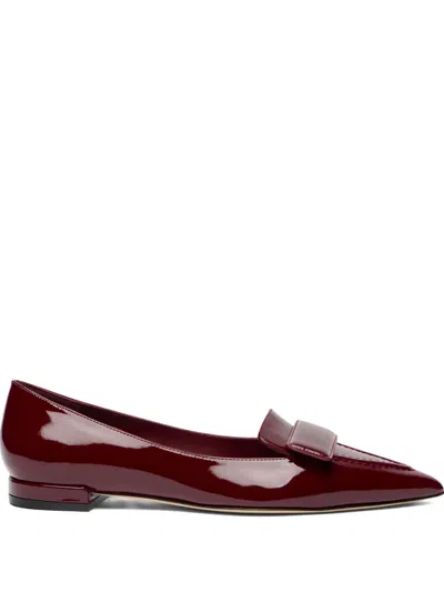Stuart Weitzman Sovinnie Pointed Ballet Flat In Burgundy