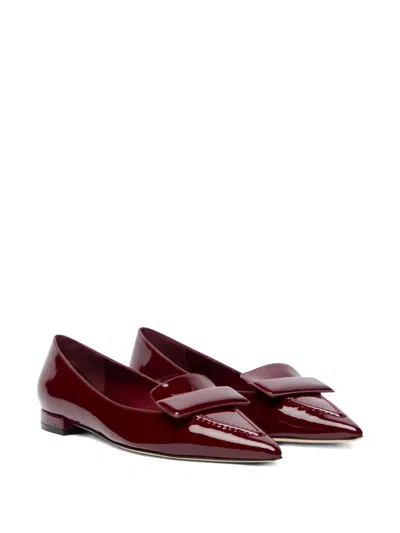 Stuart Weitzman Sovinnie Pointed Ballet Flat In Burgundy
