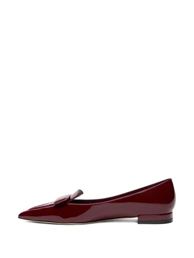 Stuart Weitzman Sovinnie Pointed Ballet Flat In Burgundy