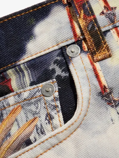 Off-white Jeans With Belt Loops In Blue