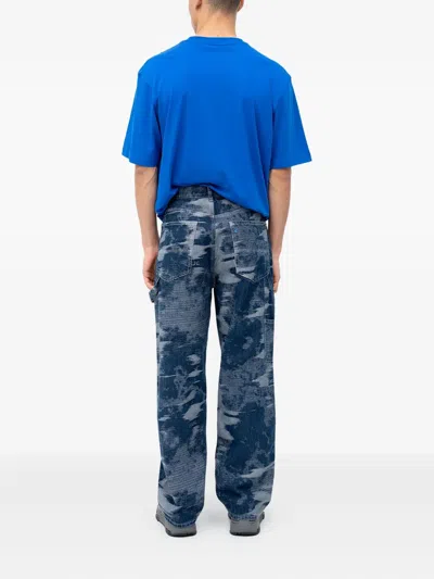 Hugo Boss Patterned Jeans In Blue