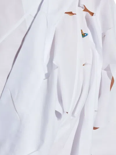 Vivienne Westwood Cut-out Roll-neck Top In White