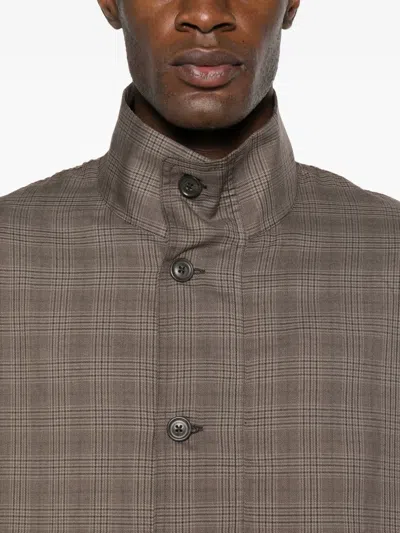 Our Legacy Glen Plaid-pattern Bomber Jacket In Brown