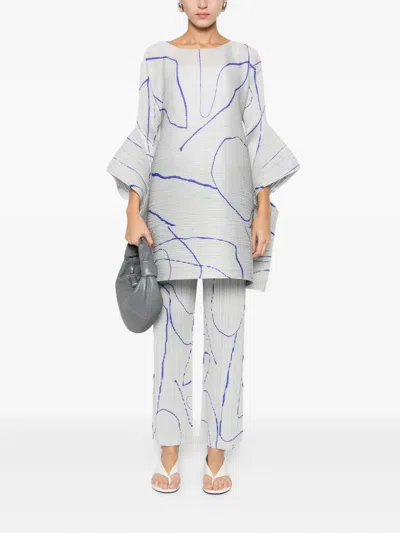 Issey Miyake Abstract-pattern Top In White