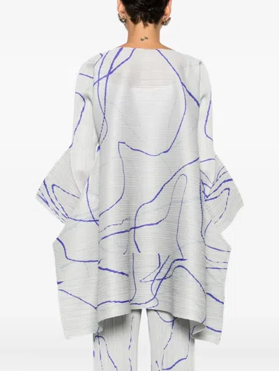 Issey Miyake Abstract-pattern Top In White