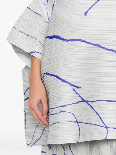 Issey Miyake Abstract-pattern Top In White