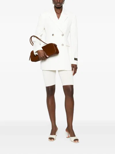 Ermanno Firenze Double-breasted Blazer In White