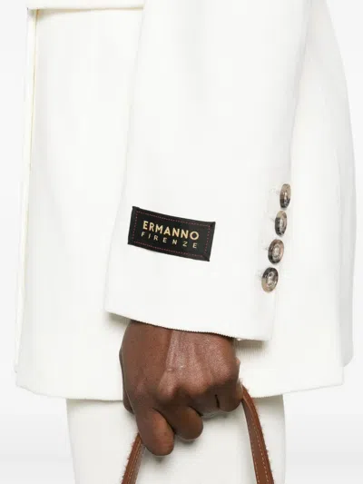 Ermanno Firenze Double-breasted Blazer In White