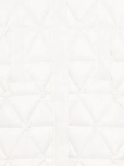 K-way Quilted White Parka With Relaxed Fit In White