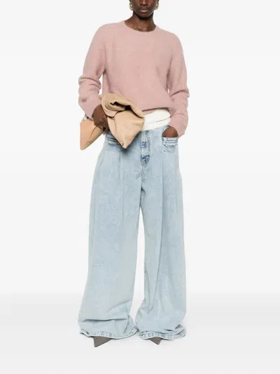 Vince Brushed Alpaca-blend Crew Neck Sweater In Beet Root In Pink