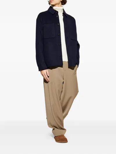 Add Pocket Button Overshirt In Blue