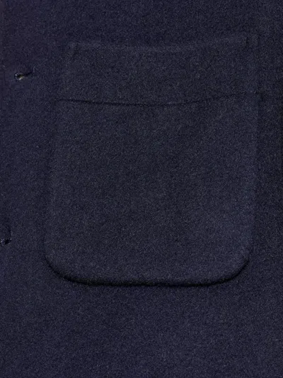 Add Pocket Button Overshirt In Blue