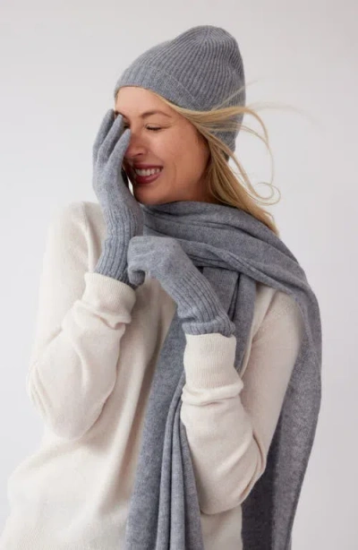 Nordstrom Rib Cashmere Beanie In Brown