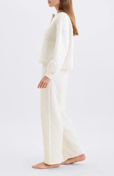 Papinelle Quilted Cotton Pajamas In Neutral