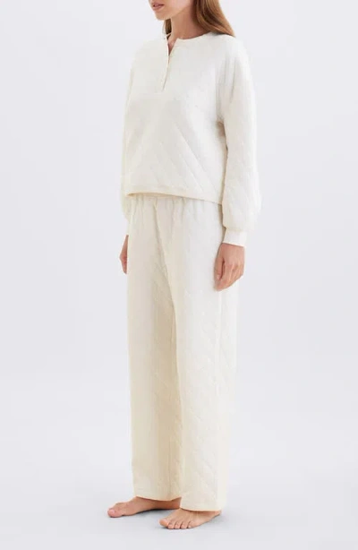 Papinelle Quilted Cotton Pajamas In Neutral