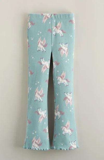 Tucker + Tate Kids' Rib Print Flare Leggings In Blue