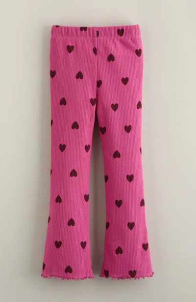 Tucker + Tate Kids' Rib Print Flare Leggings In Pink