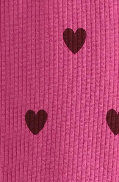 Tucker + Tate Kids' Rib Print Flare Leggings In Pink