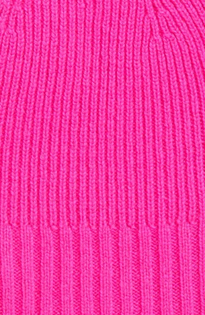 Nordstrom Rib Cashmere Beanie In Brown