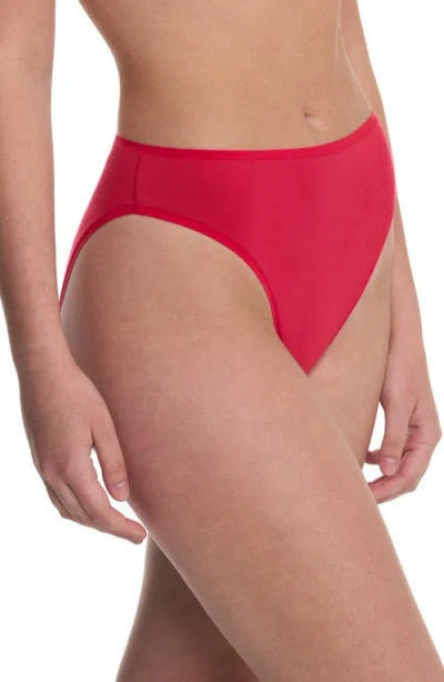 Natori Women's Bliss Bare Cotton High-cut Brief Underwear 772346 In Red