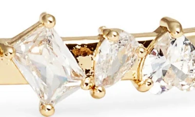 Nordstrom Cubic Zirconia Cluster Hinge Bangle In Gold