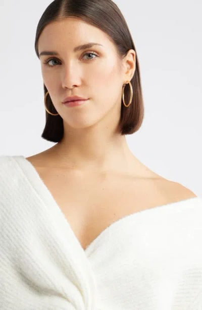 Nordstrom Faceted Tube Hoop Earrings In Gold