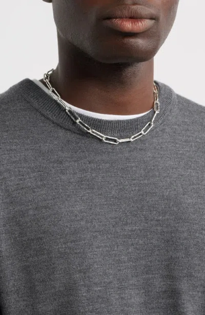 Nordstrom Hammered Paper Clip Chain Necklace In Metallic