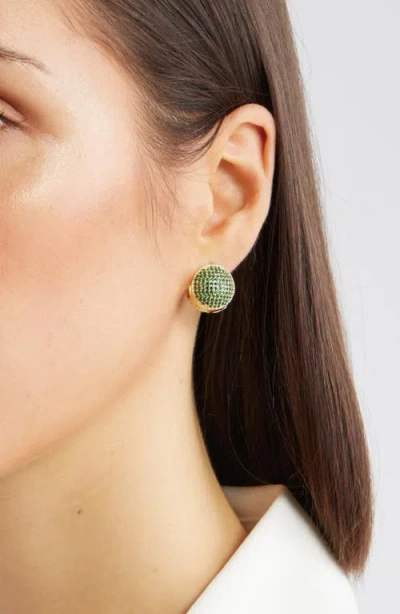 Nordstrom Pavé Orb Huggie Earrings In Green