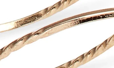 Nordstrom 7-back Faceted Skinny Ring Stack In Gold