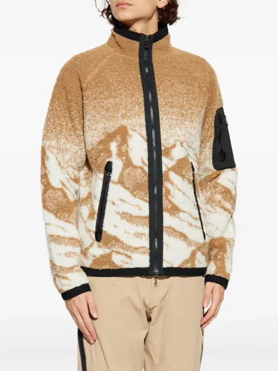 Bogner Gregor Zip-up Patterned Jacket In Brown