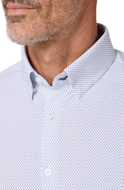 Mizzen + Main Mizzen+main Leeward Trim Fit Performance Button-up Shirt In Blue