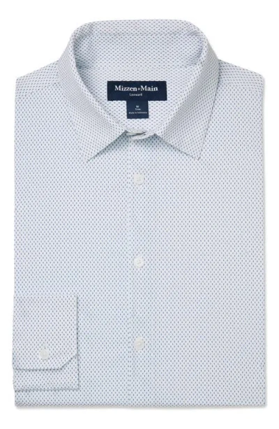 Mizzen + Main Mizzen+main Leeward Trim Fit Performance Button-up Shirt In Blue