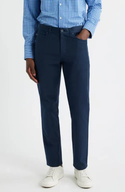 Mizzen + Main Mizzen+main Mayfield Slim Fit Five-pocket Twill Pants In Blue