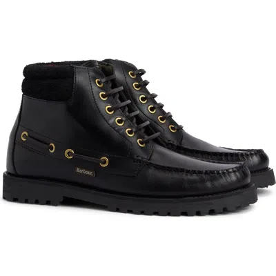 Barbour 30mm Tiller Eyelet Lace-up Boots In Black