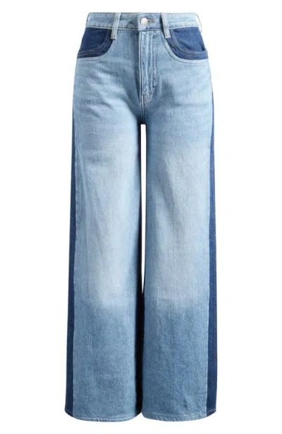 Warp & Weft Warp+weft Wide Leg Jeans In Gray