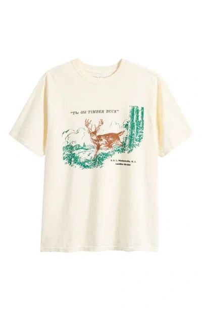 One Of These Days Old Timber Buck Graphic T-shirt In Neutral