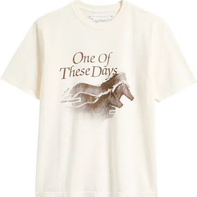 One Of These Days Lost Highway Graphic T-shirt In White