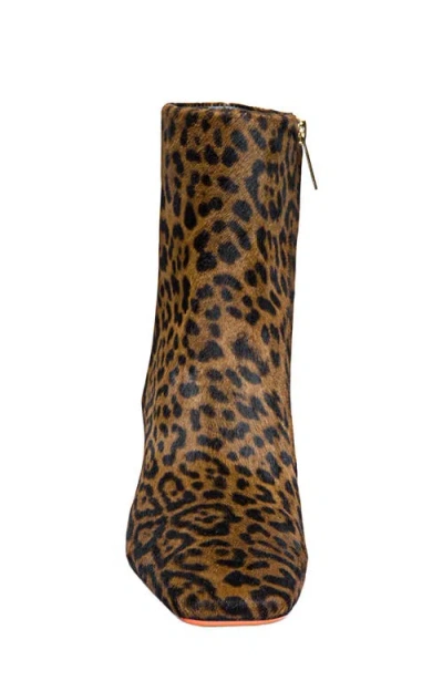 Santoni Animal-print Cavallino Ankle Boot In Brown