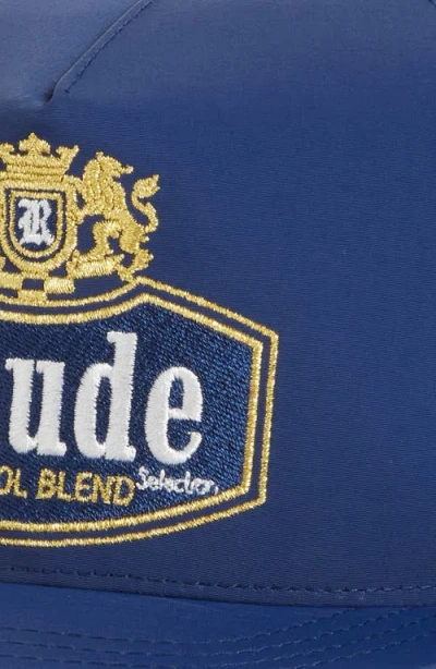 Rhude Collins Fumar Nylon Baseball Cap In Blue