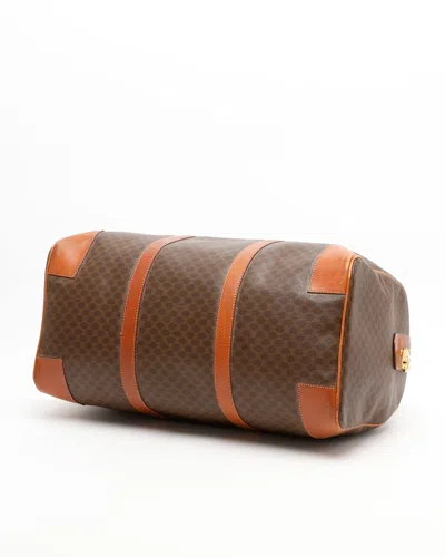 Celine Céline Macadam Boston Bag In Brown