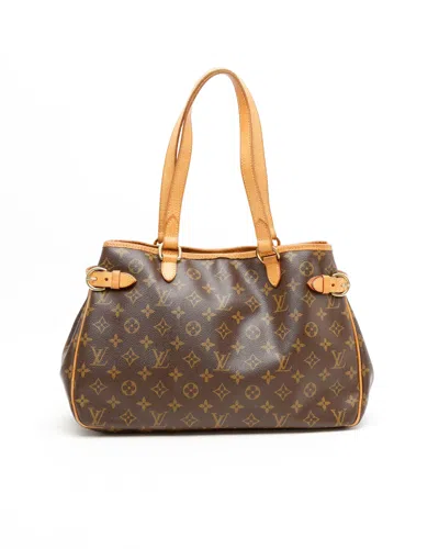 Pre-owned Louis Vuitton Monogram Batignolles Horizontal Bag In Brown