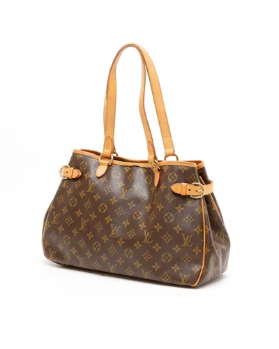 Pre-owned Louis Vuitton Monogram Batignolles Horizontal Bag In Brown