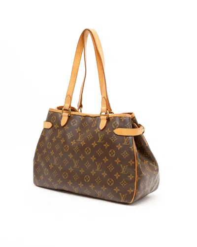 Pre-owned Louis Vuitton Monogram Batignolles Horizontal Bag In Brown