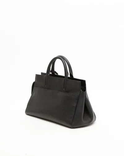 Saint Laurent Medium Cabas Rive Gauche Bag In Black