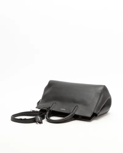 Saint Laurent Medium Cabas Rive Gauche Bag In Black