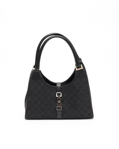 Gucci Gg Jackie Bardot Bag In Black