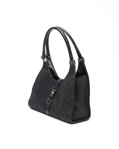Gucci Gg Jackie Bardot Bag In Black