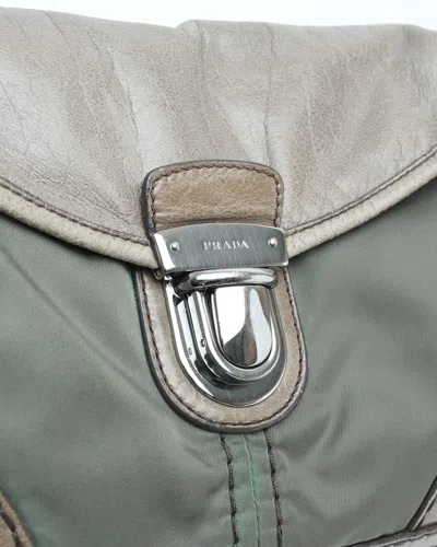 Prada Tessuto Chain Shoulder Bag In Brown